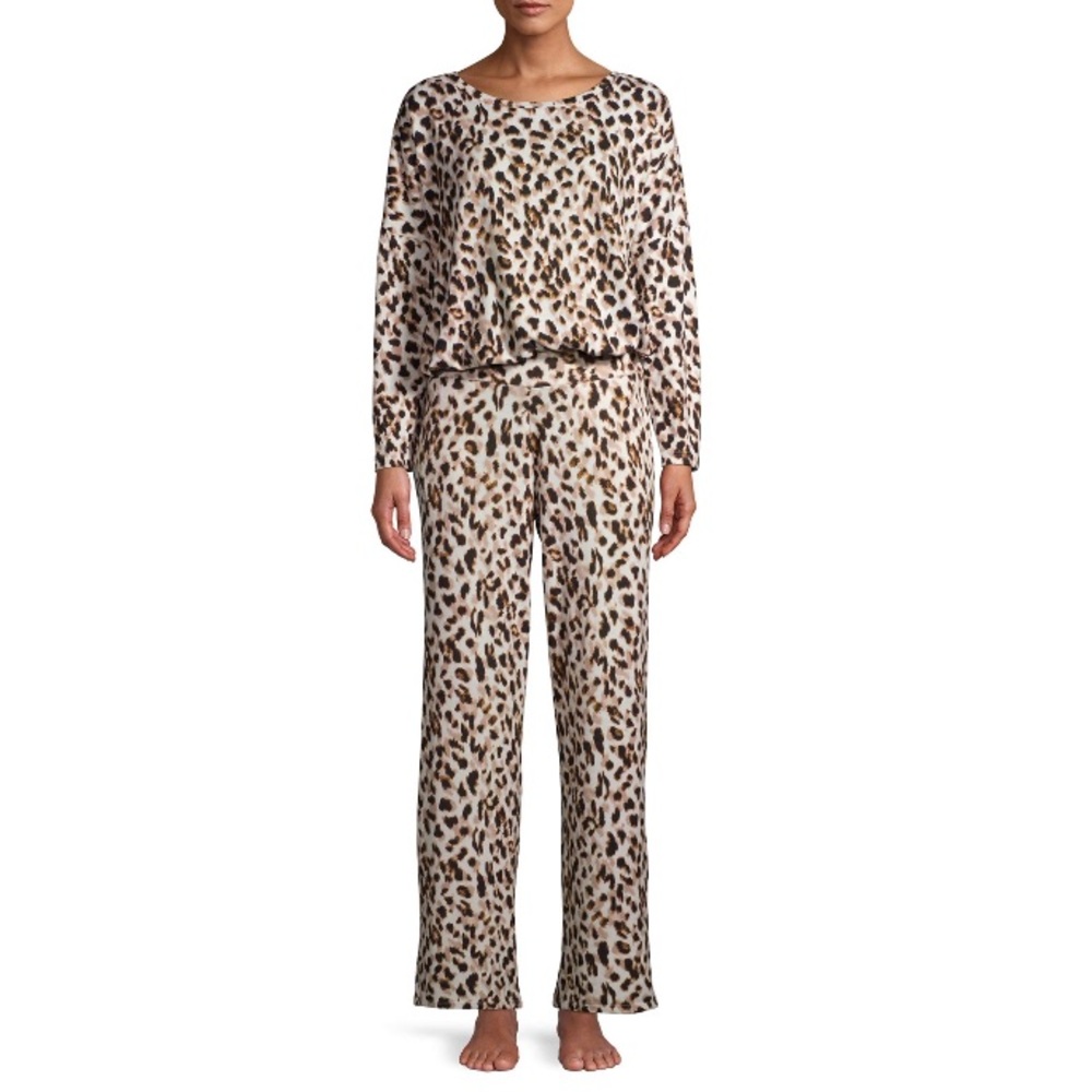 Secret Treasures Animal Print Drawstring Top - Picture 2 of 9